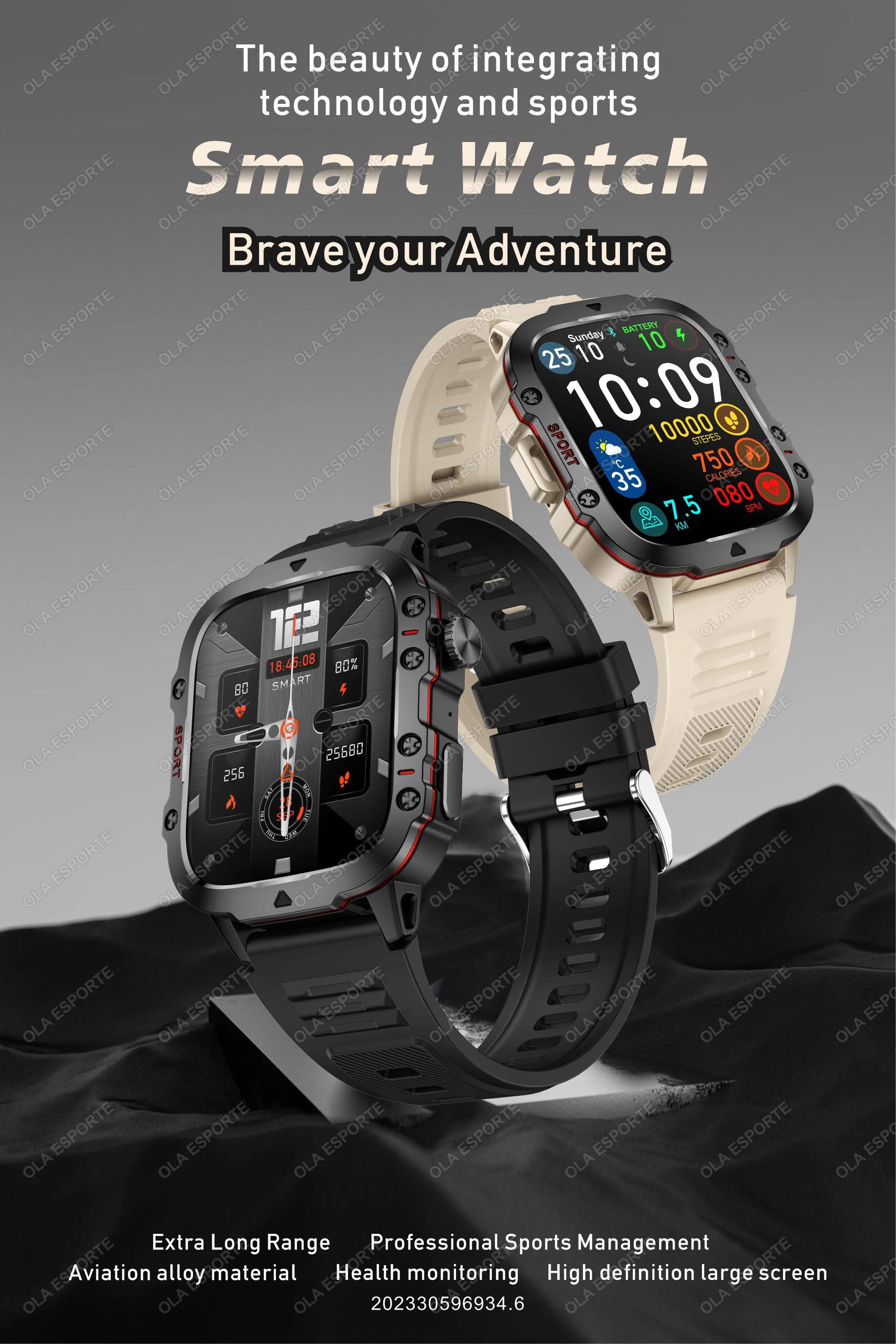 Smart Watch Men IP68 5ATM Sports