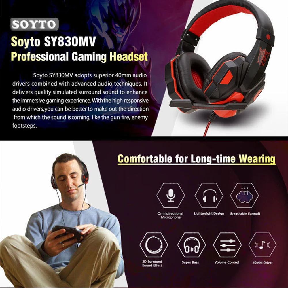 Auricolare Wired PS4/PS5/Xbox/Smartphone/PC