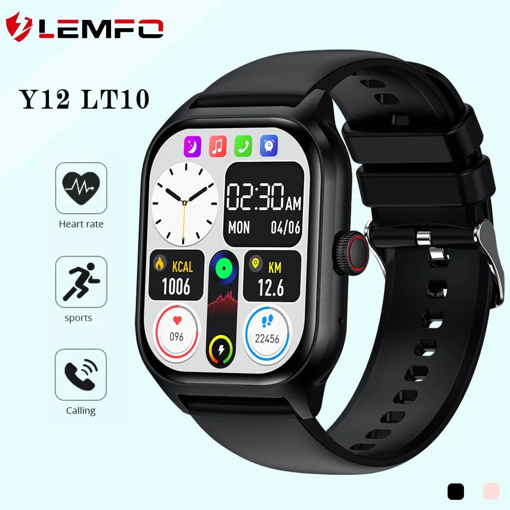 LEMFO Smart Watch Men Women 2.01'' Inch Outdoor Display Sport Waterproof Bluetooth Call Sports Fitness Smart Watches Smartwatch