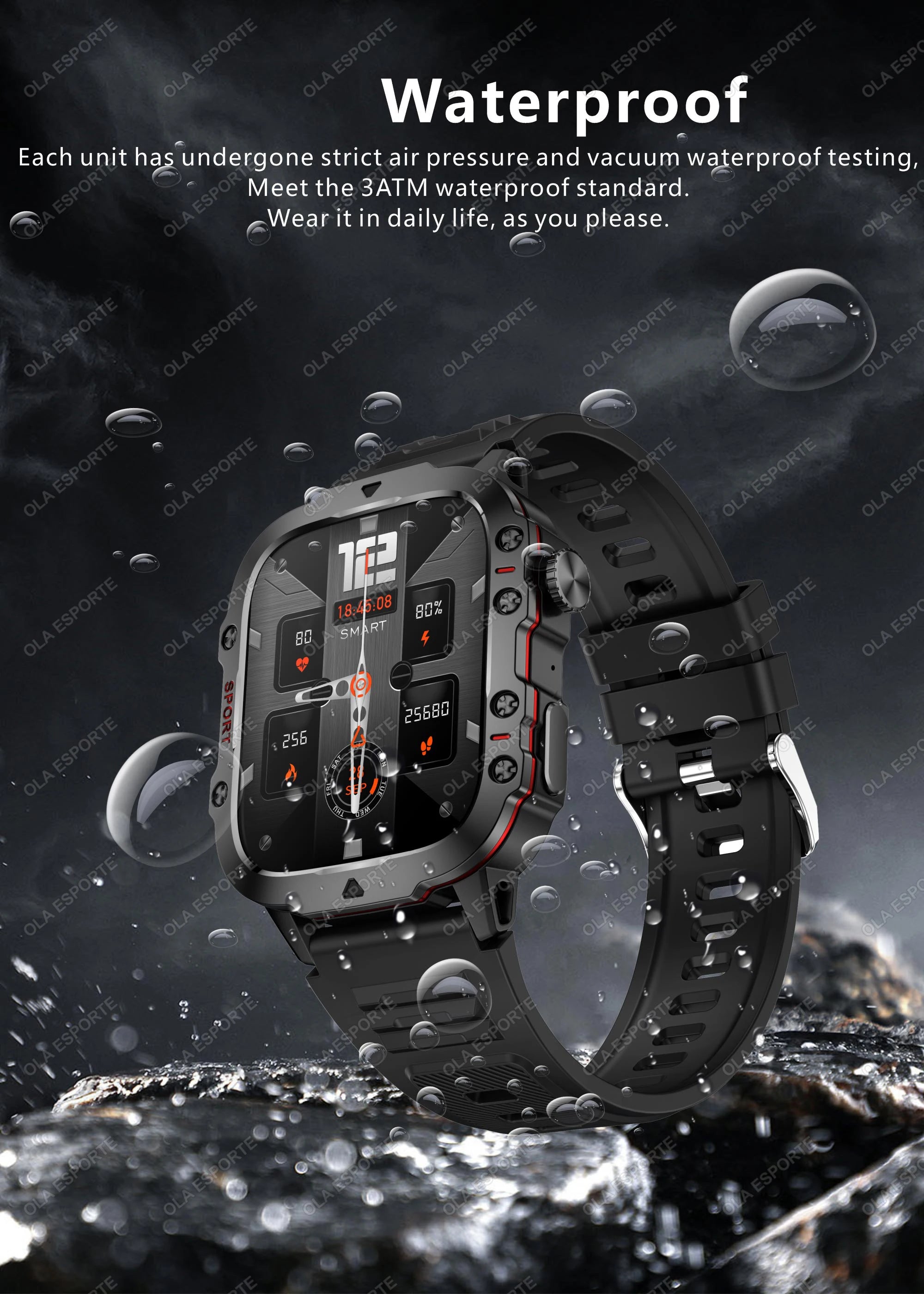 Smart Watch Men IP68 5ATM Sports