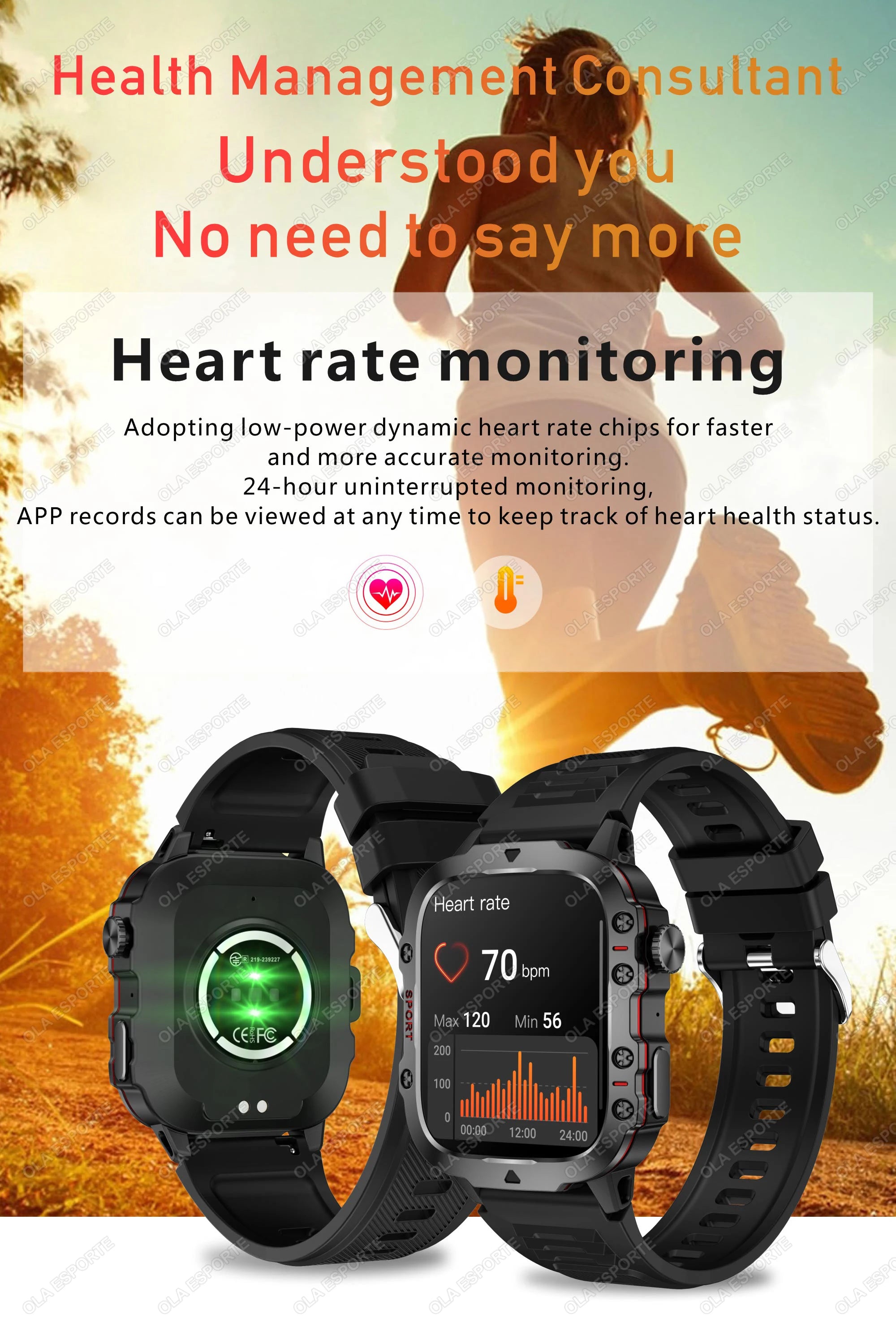 Smart Watch Men IP68 5ATM Sports