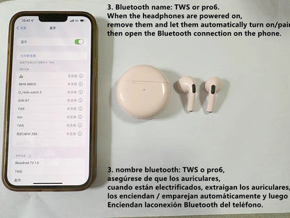 Auriculare Air Pro 6 TWS Wireless Bluetooth