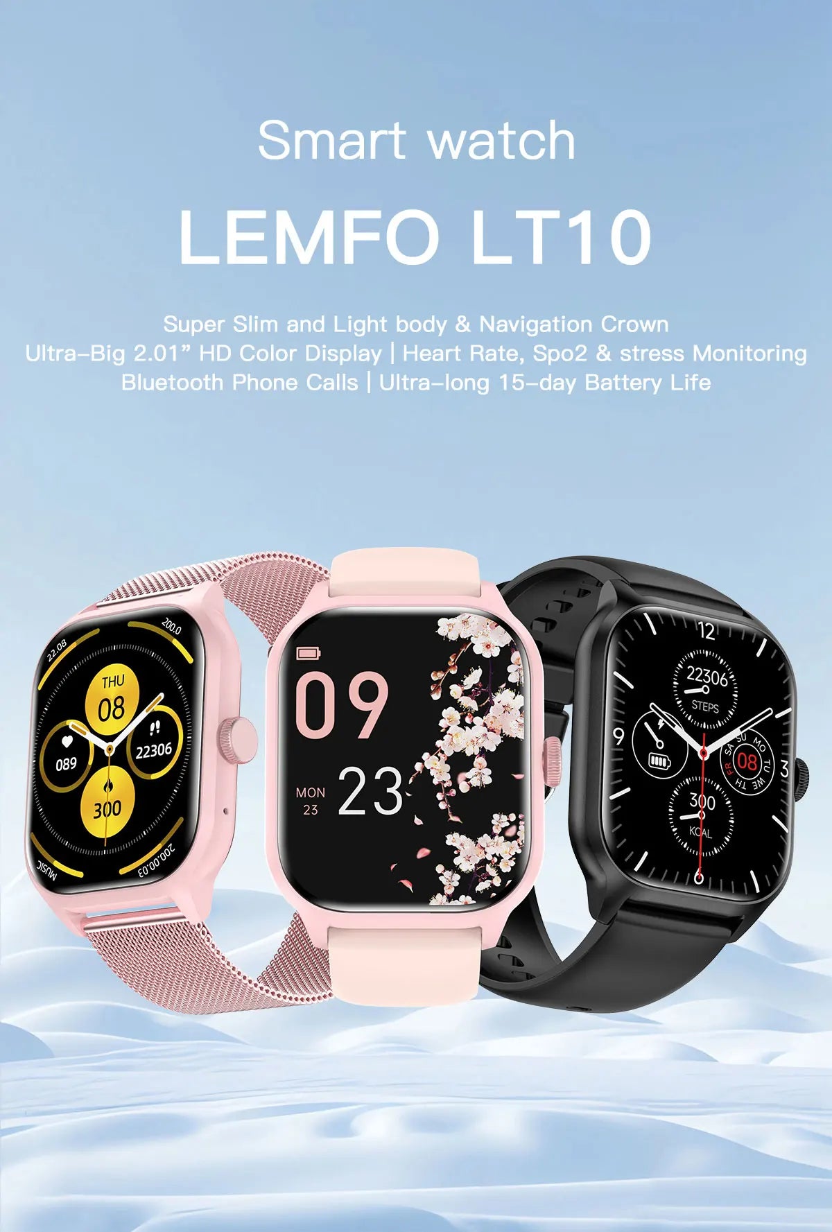 Smart Watch LEMFO LT10  2025 Touch