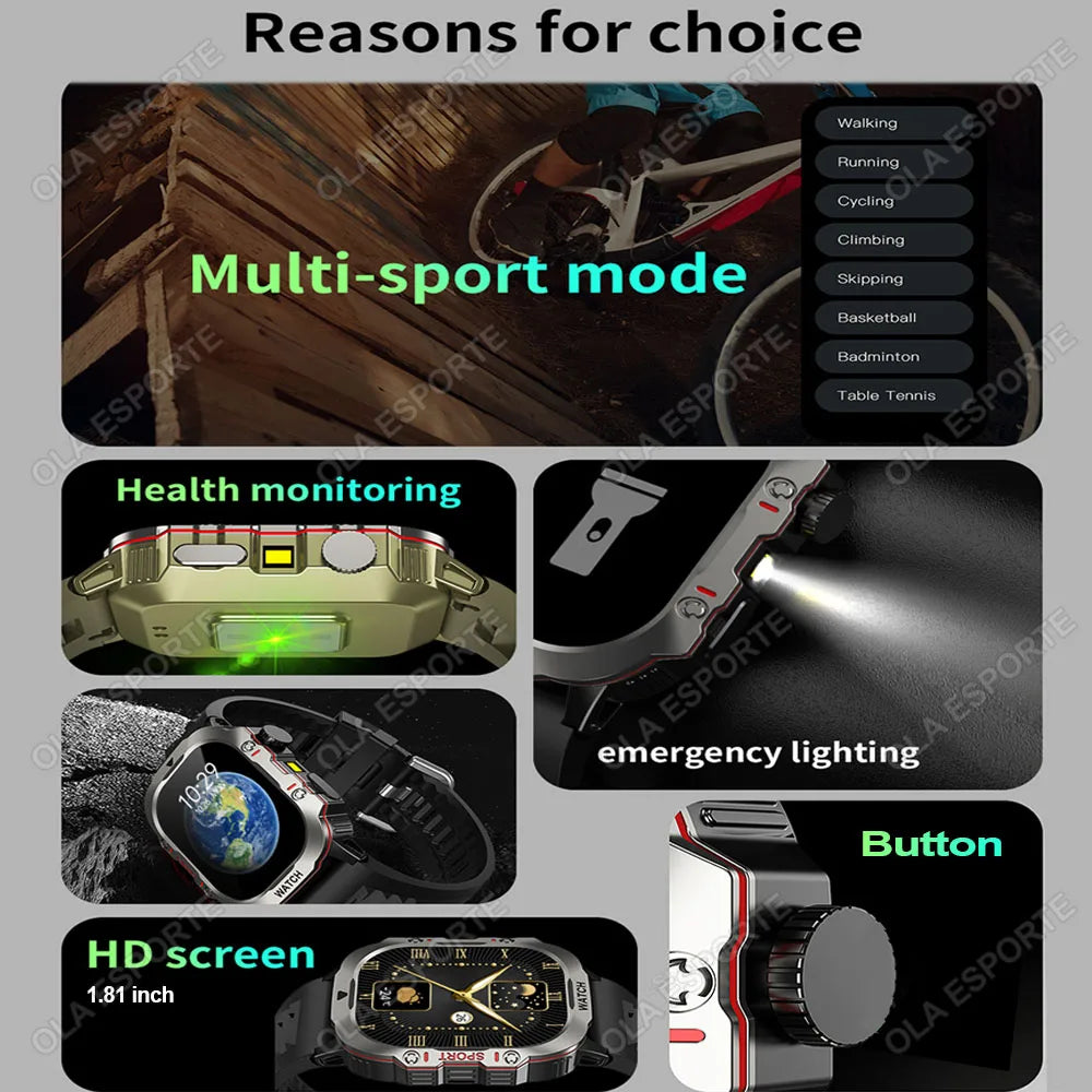 Smart Watch Men IP68 5ATM Sports